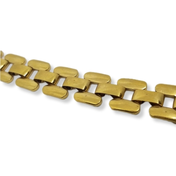 NAPIER VINTAGE GOLDTONED PANTHER LINK CHAIN BRACELET - Picture 6 of 10
